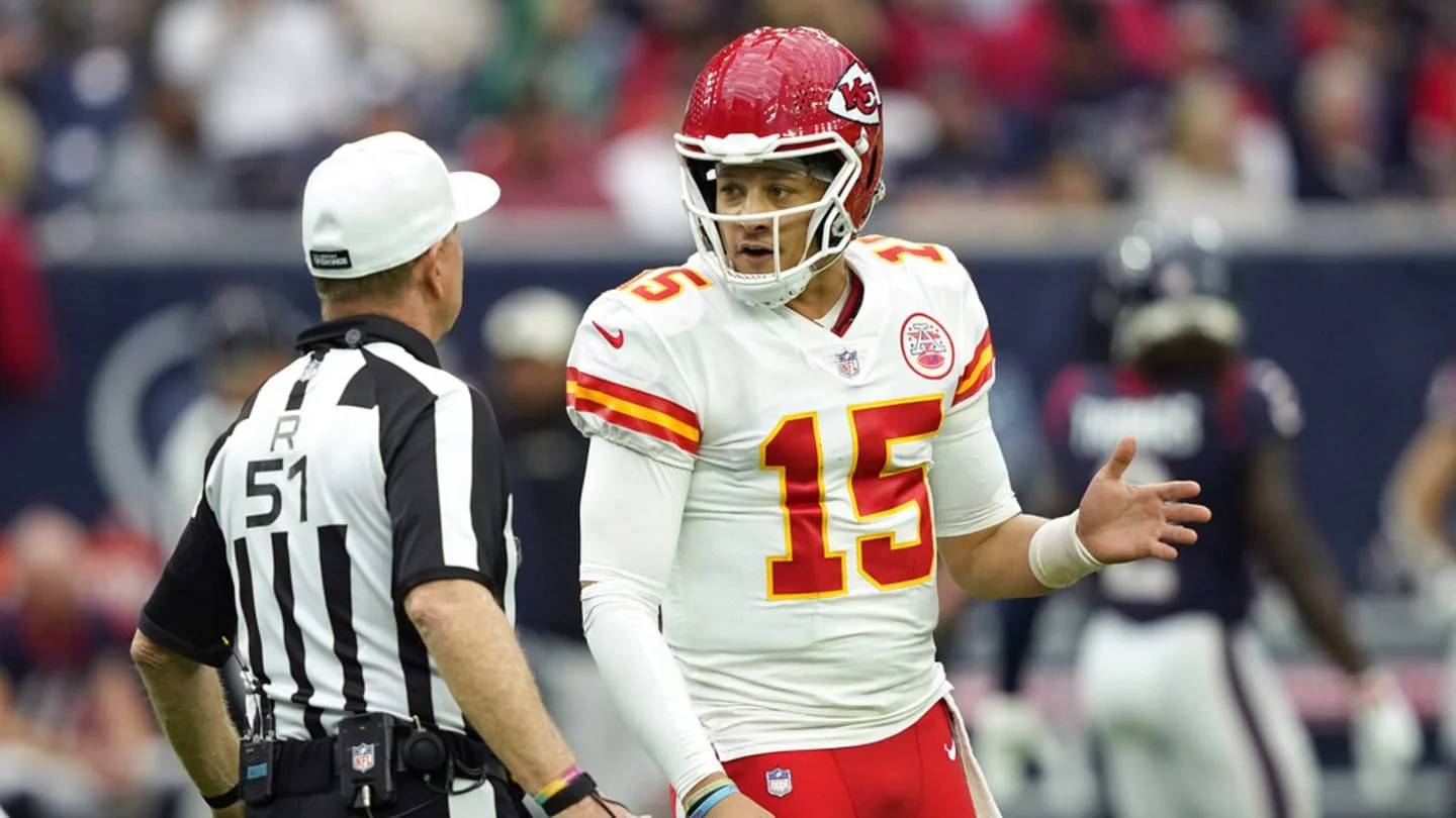 Patrick Mahomes throws a heavy blow to the referee after Chiefs' loss to Buffalo Bills.