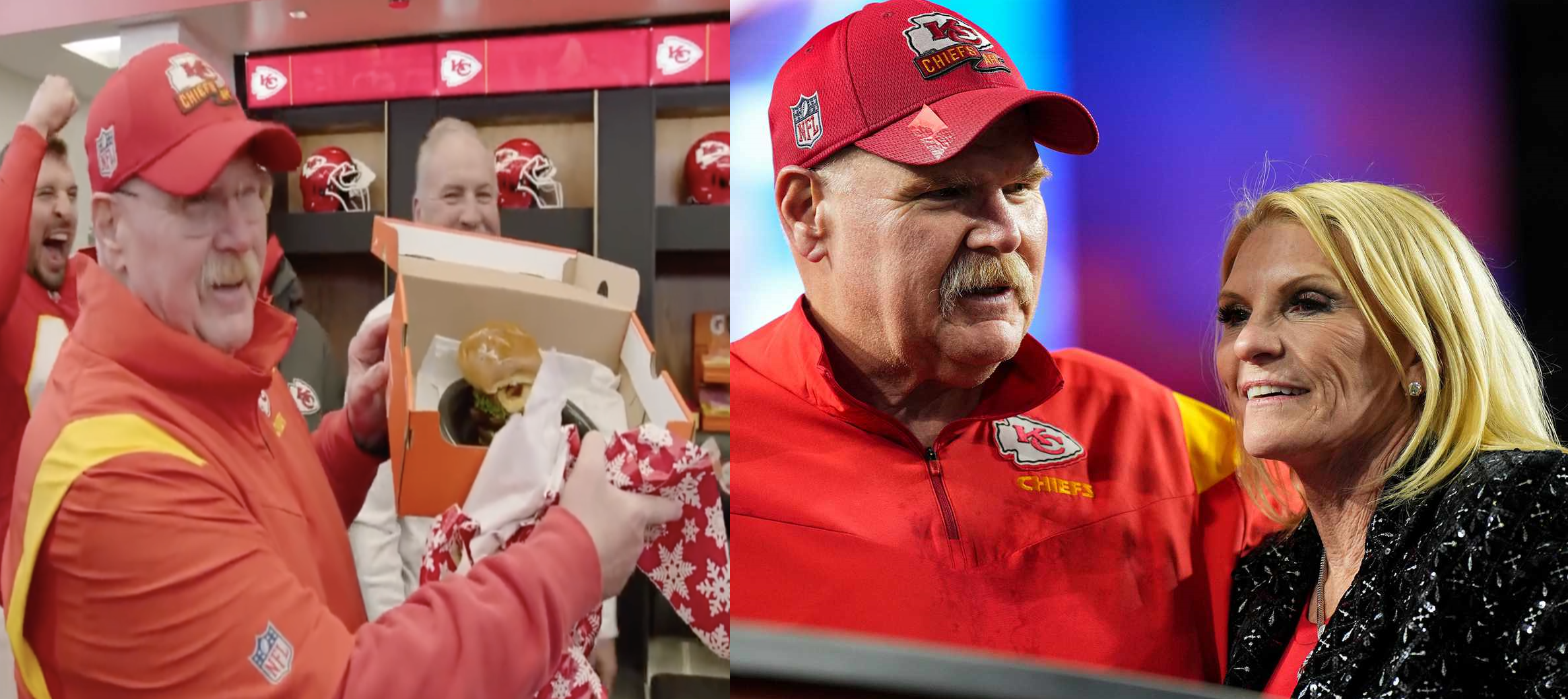 "There's no Christmas without her." Just before Christmas, Chiefs HC Andy Reid pleasantly surprises his beloved wife with charming gifts.