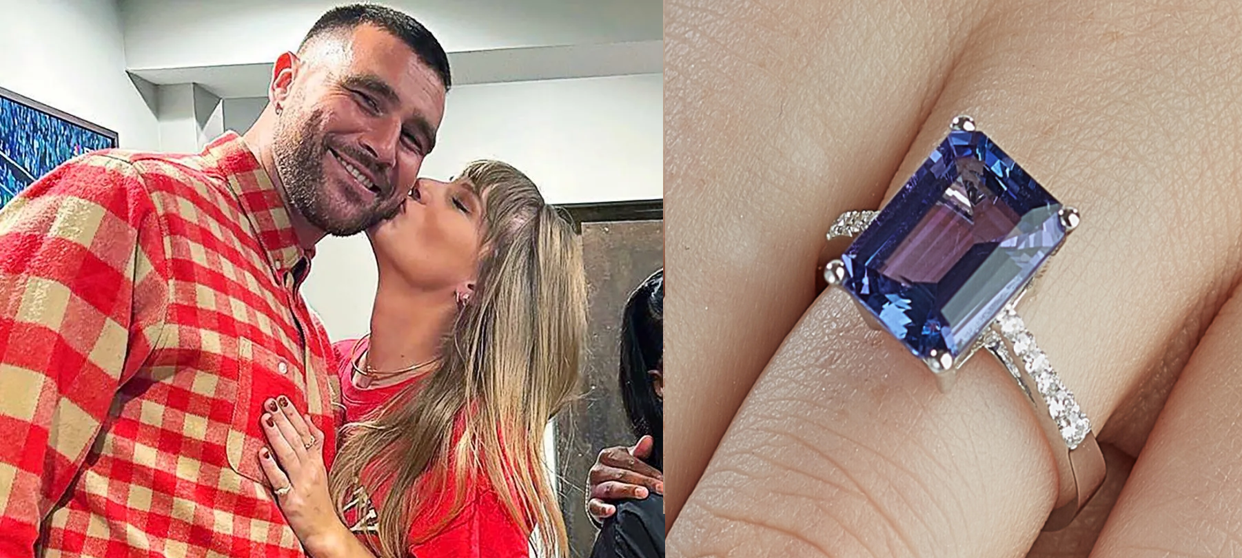 Travis Kelce continues to shower his love on Taylor Swift, showcasing the jaw-dropping $45 million engagement ring he recently purchased for her.