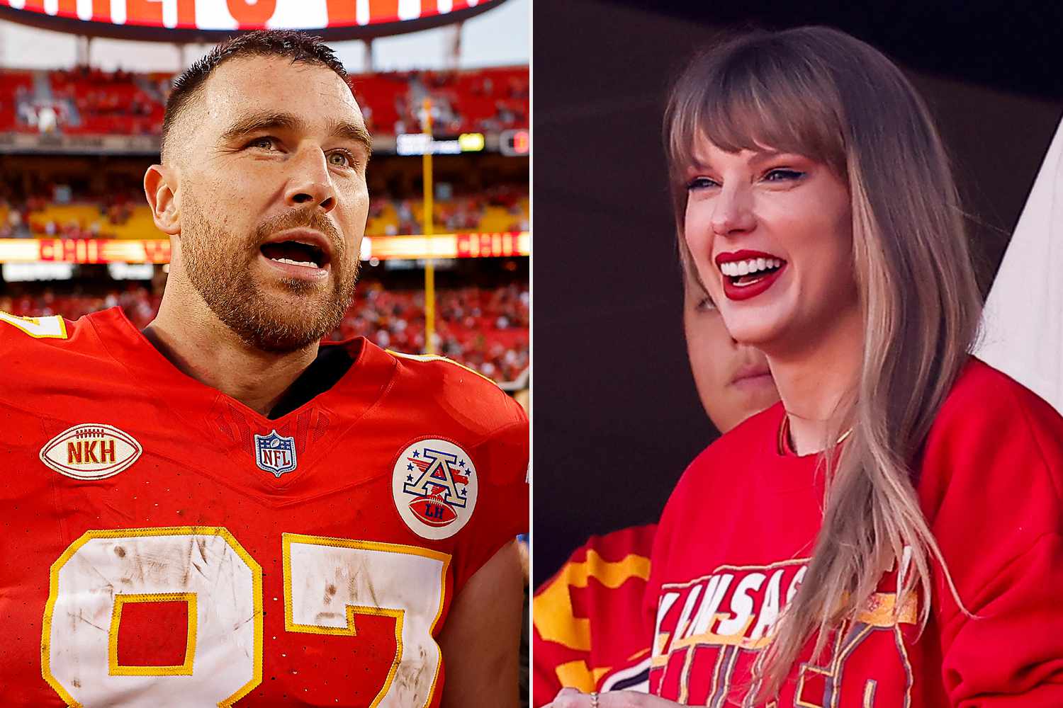 Taylor Swift and her boyfriend, Travis Kelce, reveal baby plans at Taylor's 34th birthday party bash.