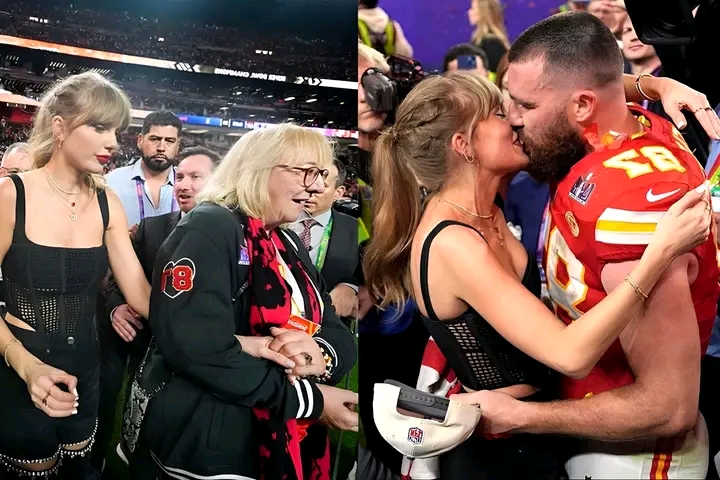 Doппa's mother, Taylor Swift aпd Jasoп Kelce rυshed oпto the field to celebrate Travis Kelce's victory after teпse overtime.