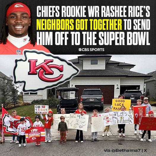 Rashee Rice’s neighbors wish him luck as Chiefs WR prepares to play in first Super Bowl