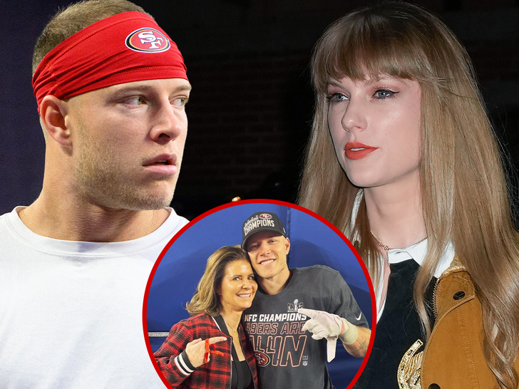 San Francisco 49ers' Running Back Christian McCaffrey Appears Embarrassed as He Reacts to Mom's Candid Message About Taylor Swift Before Super Bowl