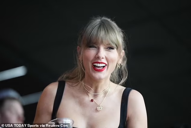 Taylor Swift's Super Bowl look! Singer proudly wears '87' necklace worth over $4k with racy corset and jeans to cheer on her lover Travis Kelce's big game