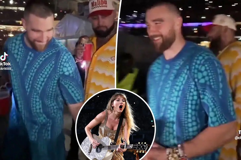 Travis Kelce hands out guitar picks to excited fans during Taylor Swift’s Eras Tour concert in Sydney[No Teardrops]