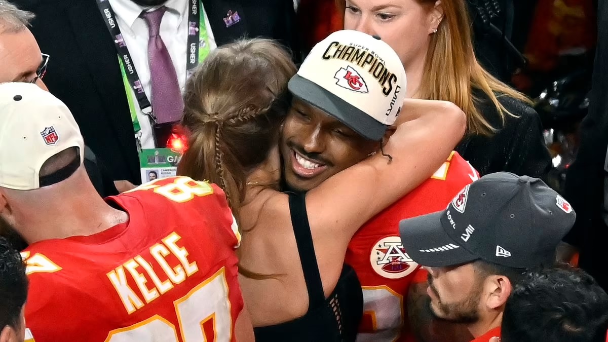 'I blacked out for a second when she hugged me' Chiefs Star Mecole Hardman reveals what Taylor Swift said to him after he Scored the Winning Touchdown at the Super Bowl
