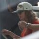 Taylor Swift spotted wearing boyfriend Travis kelce Super Bowl Champions hat and TNT bracelet on tour ❤️💛
