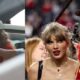 Taylor Swift shows off her legs in a mini skirt as she is seen for the first time in public in Australia - and pays tribute to boyfriend Travis Kelce with one special accessory