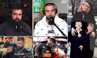 Travis and Jason Kelce BOTH break down in tears on their podcast as they hail 'awesome' week seeing their mom Donna in the Super Bowl spotlight: 'She was on top of the world'