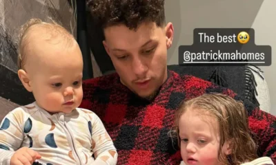 Patrick Mahomes Cuddles Up with Daughter Sterling and Son Bronze as He Reads Them a Bedtime Story: 'The Best'