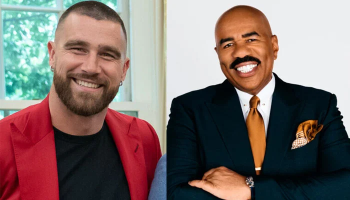 Steve Harvey has just shared some advice to potential game show host Travis Kelce.