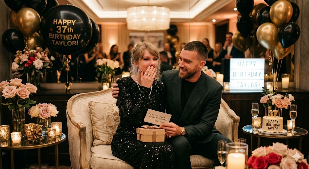 "‘He's the sweetest man ever!’ Taylor Swift breaks down in tears after Travis Kelce surprises her with an astonishing $600 million gift for her 37th birthday."